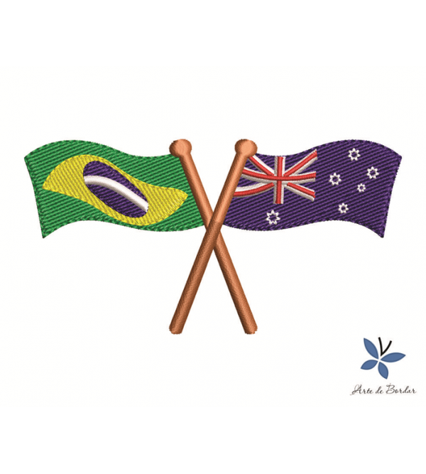 Matriz de Bordado Brasil e Austrália 002