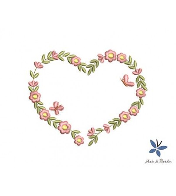 Heart with Flowers 007