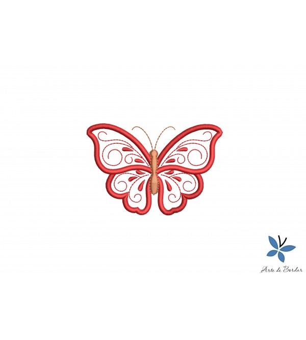 Matriz de Bordado Borboleta 3D 008