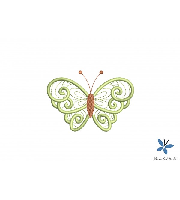 Matriz de Bordado Borboleta 3D 009