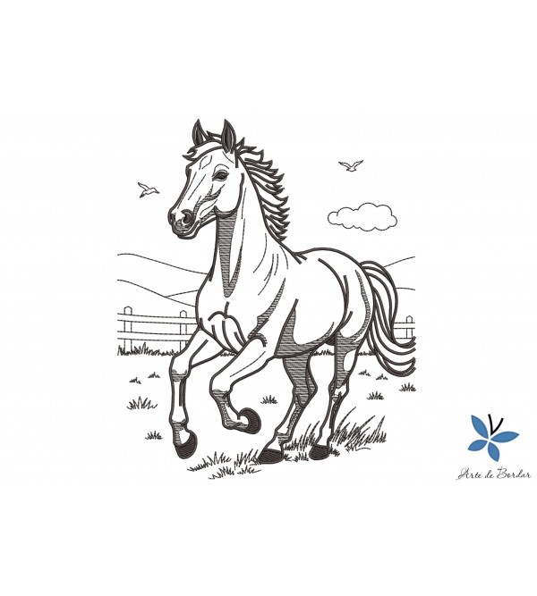 Matriz de Bordado Cavalo 031