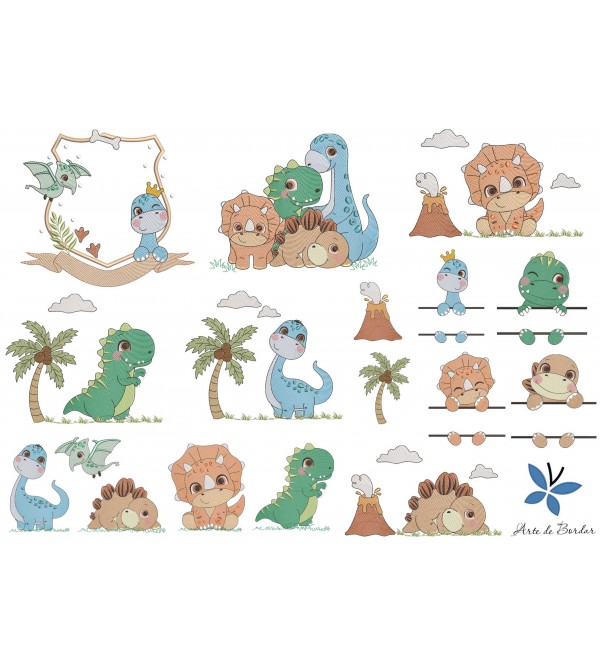 Matrizes de Bordado Dinossauros 013