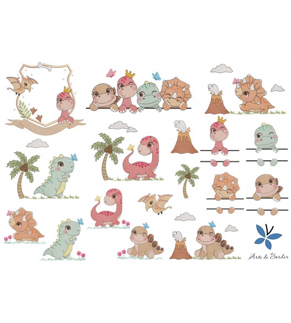 Matrizes de Bordado Dinossauros 014