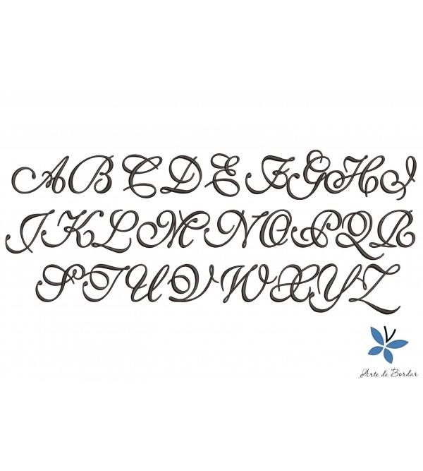 Matrizes de Bordado Alfabeto 045 Script 4