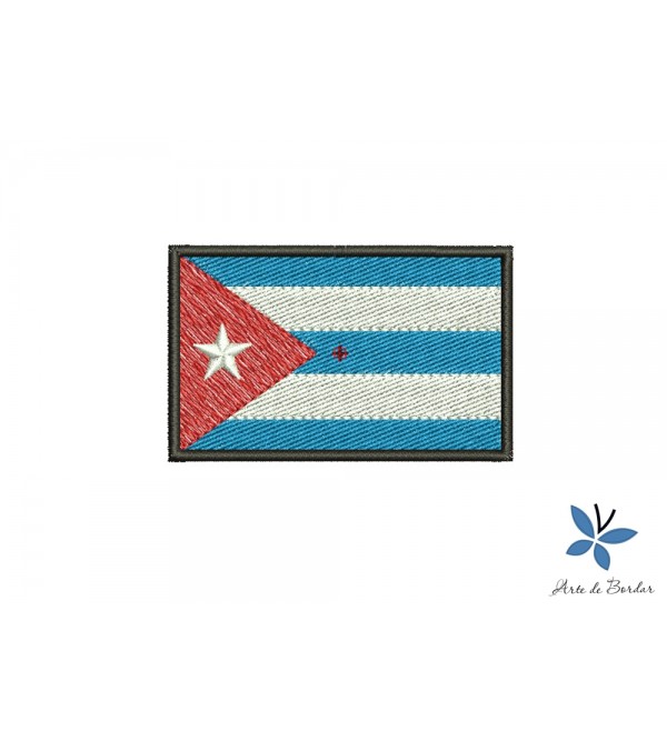 Matriz de Bordado Bandeira Cuba