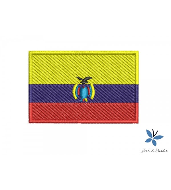 Matriz de Bordado Bandeira Equador