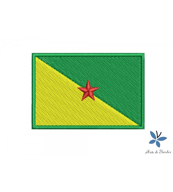 Matriz de Bordado Bandeira Guiana Francesa