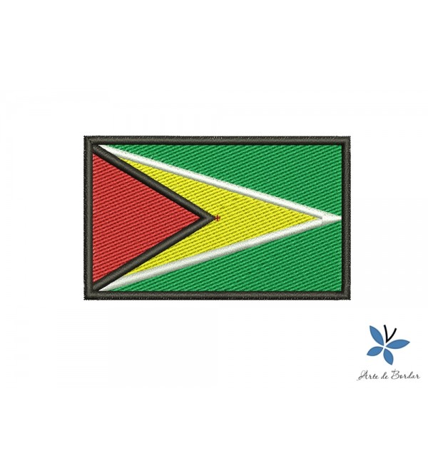 Matriz de Bordado Bandeira Guiana
