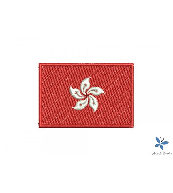 Matriz de Bordado Bandeira Hong Kong