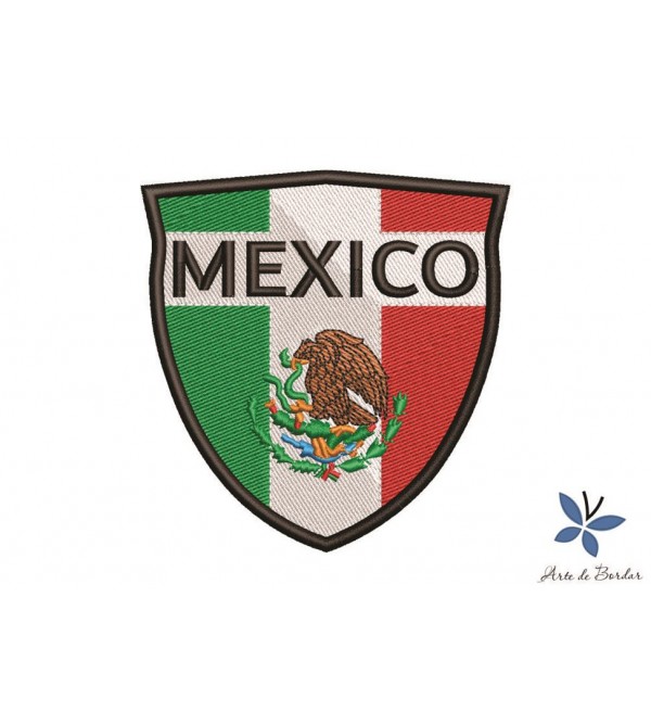 Matriz de Bordado Bandeira México 002