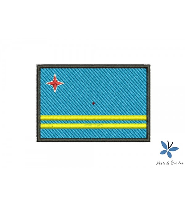 Matriz de Bordado Bandeira Aruba