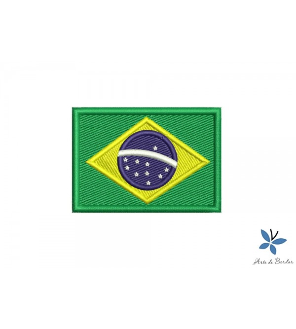 Matriz de Bordado Bandeira Brasil 004