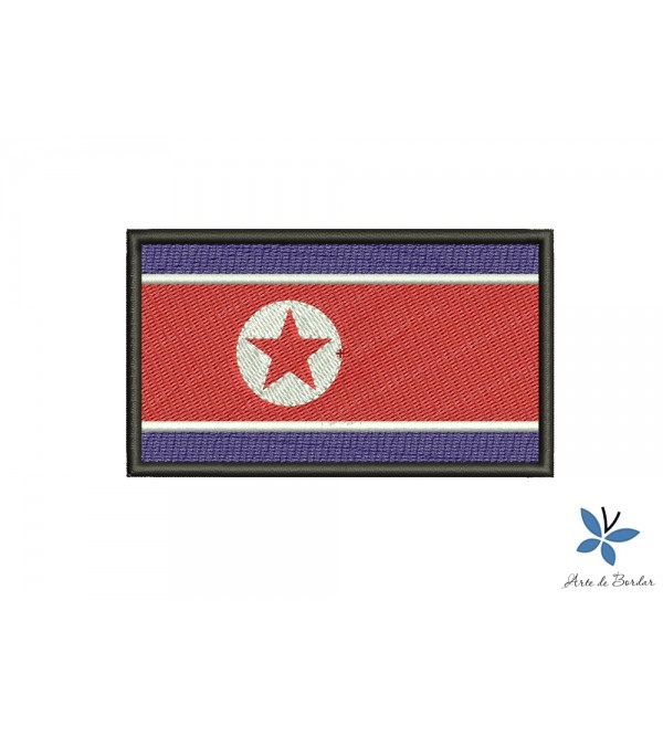 Matriz de Bordado Bandeira Coreia do Norte