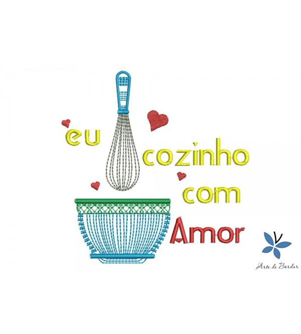 Matriz de Bordado Eu Cozinho Com Amor 001