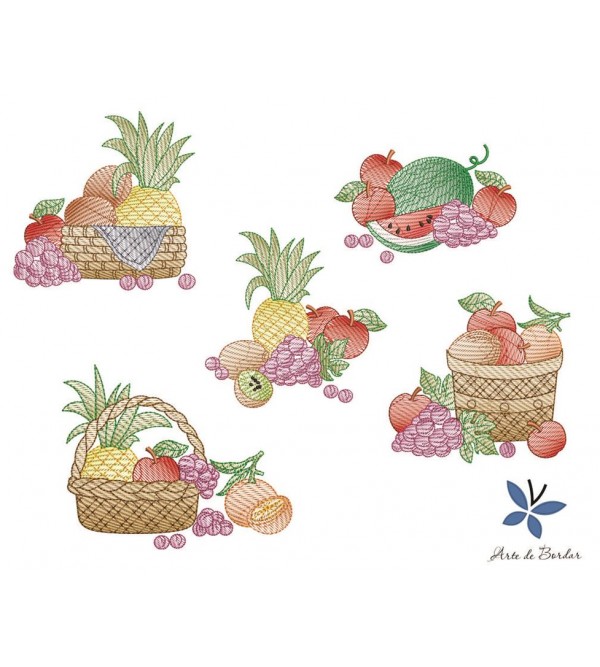 Matrizes de Bordado Coleção Frutas 018