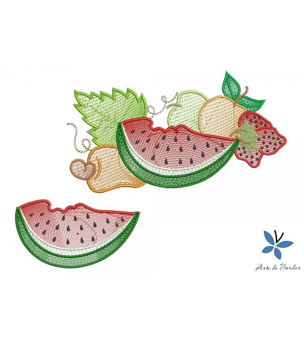Matrizes de Bordado Coleção Frutas 013