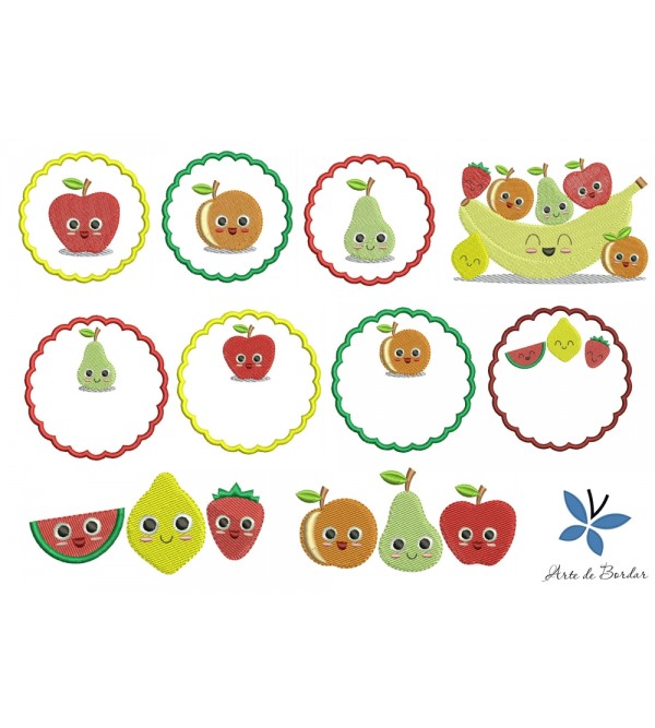 Matrizes de Bordado Coleção Frutas 016