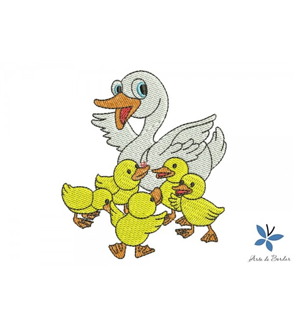 Matriz de Bordado Patinhos 010