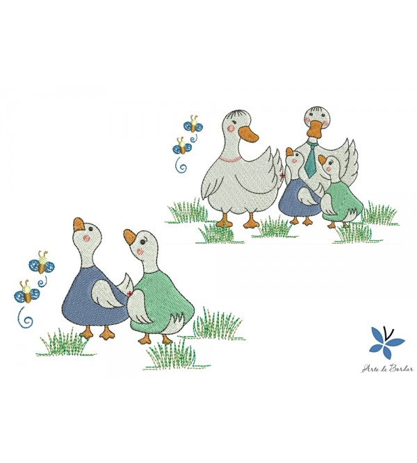 Matrizes de Bordado Patinhos 003