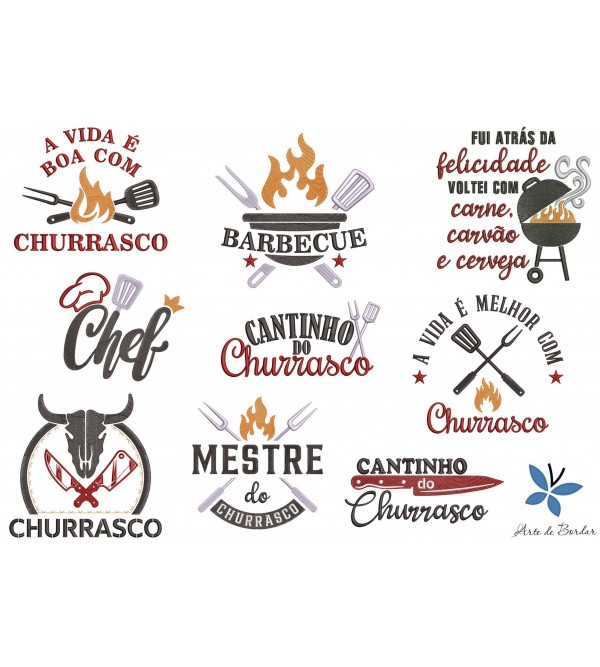 Matrizes de Bordado Semaninha de Churrasco 002