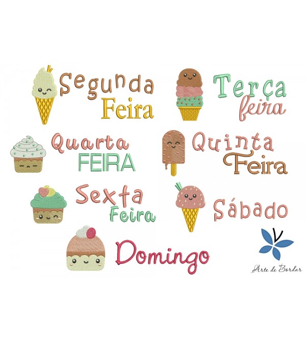 Matrizes de Bordado Semaninha de sorvete 001