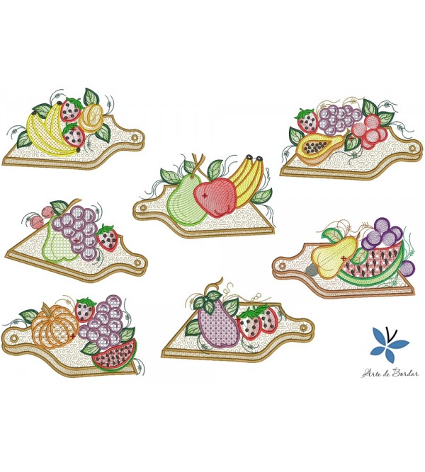Days of the week fruit wooden board 001
