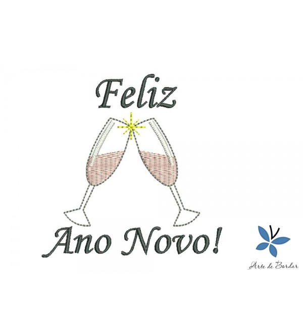 Matriz de Bordado Feliz Ano Novo 002