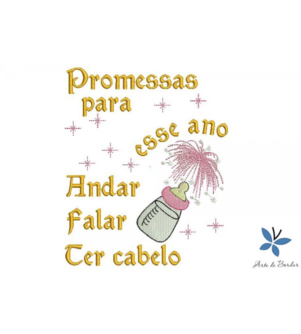 Matriz de Bordado Meu Primeiro Ano Novo 006