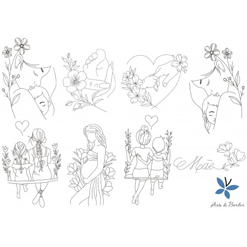 Matrizes de Bordado Coleção Dia das Mães 020