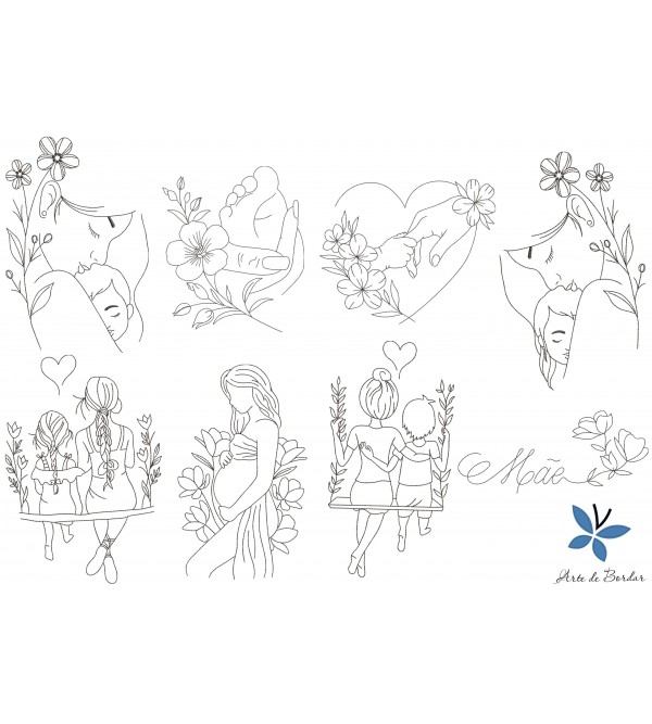 Matrizes de Bordado Coleção Dia das Mães 020
