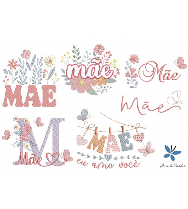 Matrizes de Bordado Coleção Dia das Mães 019