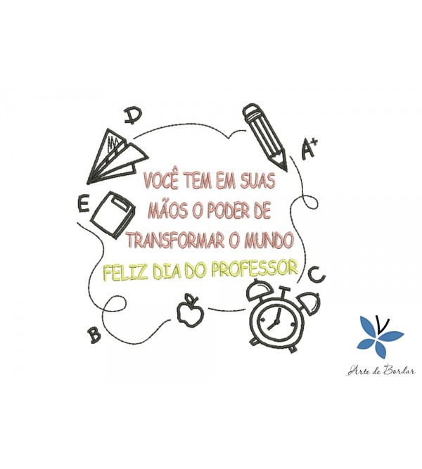 Matriz de Bordado Dia do Professor 018