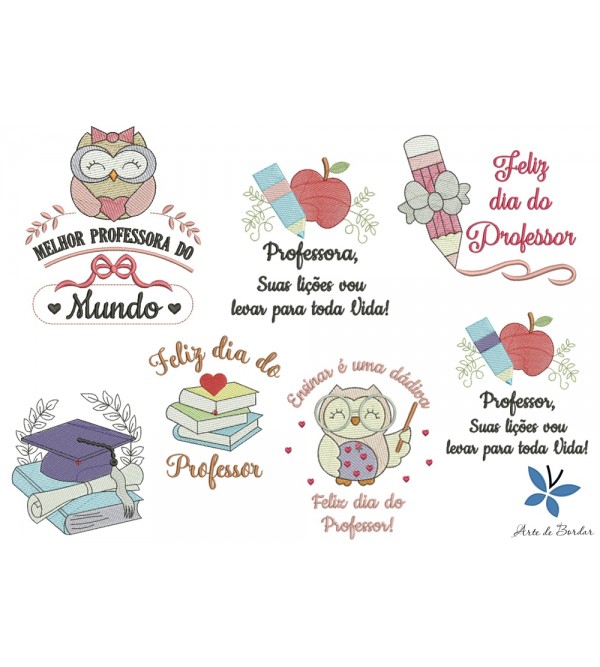 Matrizes de Bordado Coleção Dia dos Professores ...