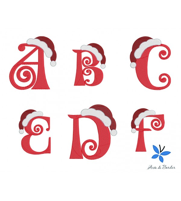 Matrizes de Bordado Alfabeto de Natal 002