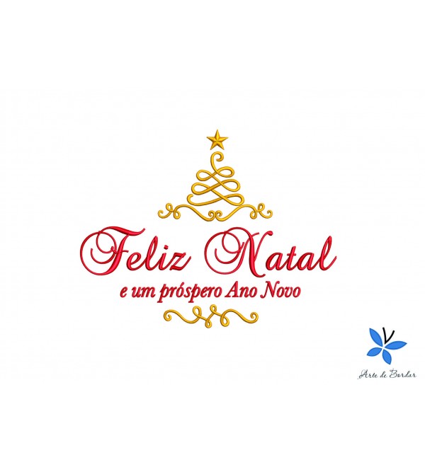 Matriz de Bordado Feliz Natal 012