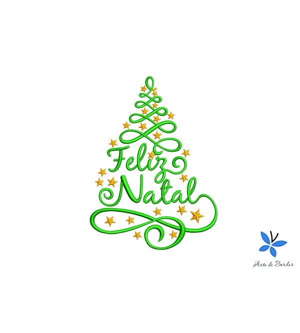 Matriz de Bordado Feliz Natal 015