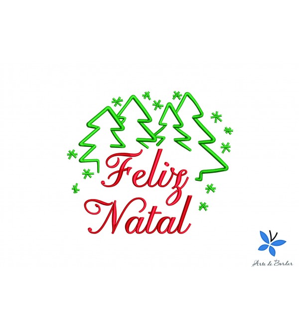 Matriz de Bordado Feliz Natal 016