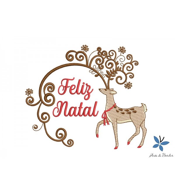 Matriz de Bordado Feliz Natal 019