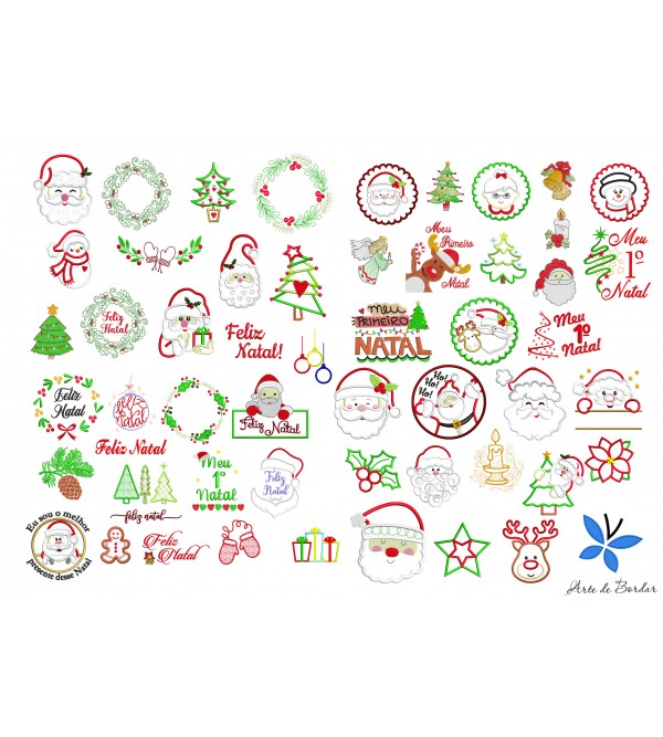 Matrizes de Bordado Pacote de Natal 001