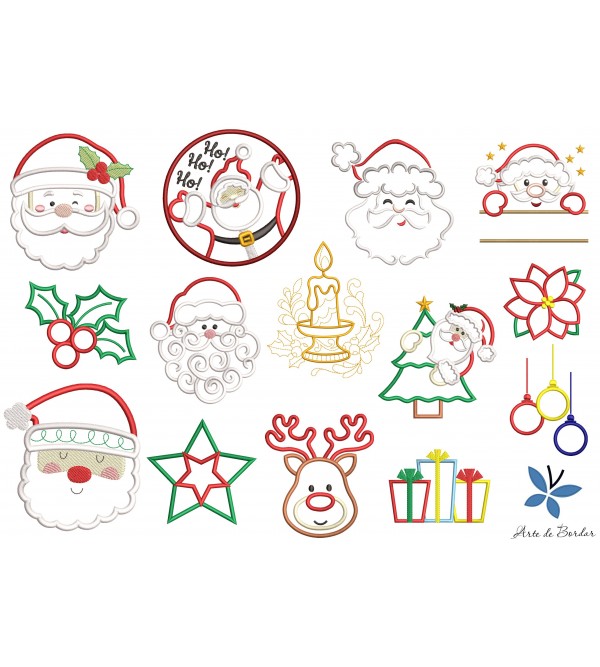 Matrizes de Bordado Pacote de Natal 001