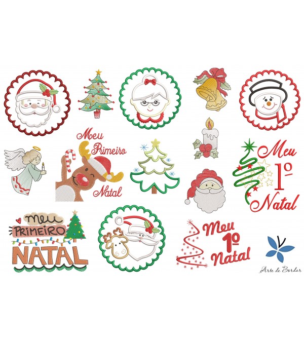 Matrizes de Bordado Pacote de Natal 001