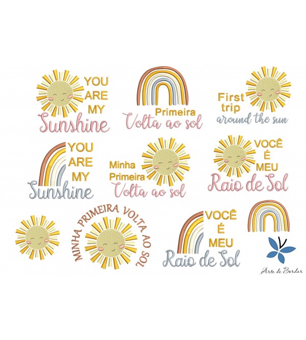Matrizes de Bordado Primeira Volta ao Sol 001