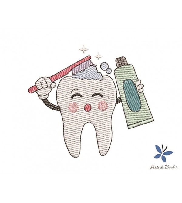 Matriz de Bordado Dentinhos 007