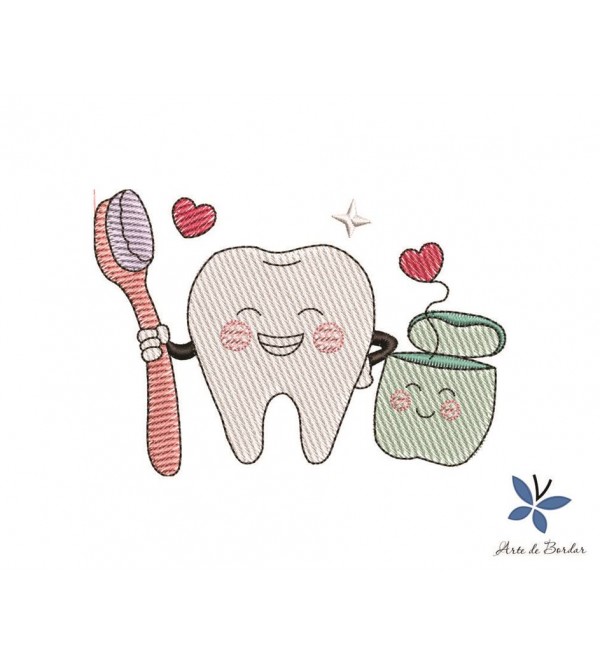 Matriz de Bordado Dentinhos 009