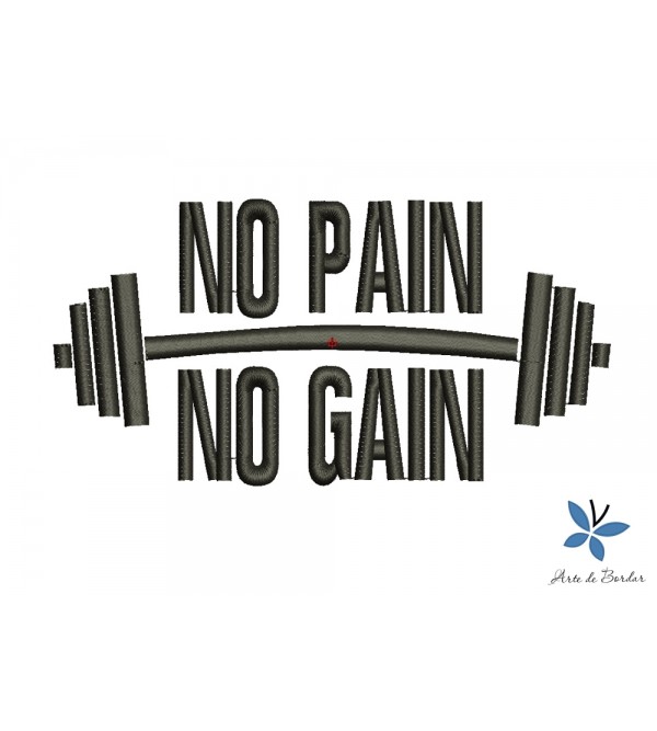 Matriz de Bordado No pain no gain 001