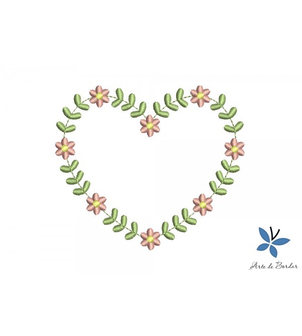 Heart with Flowers 004