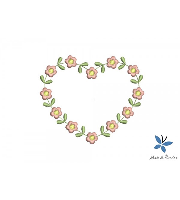 Heart with Flowers 005