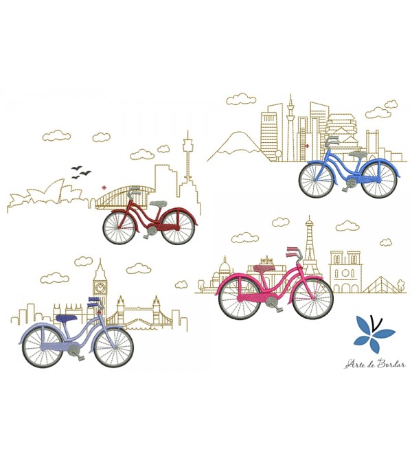 Matrizes de Bordado Coleção Bicicletas 003