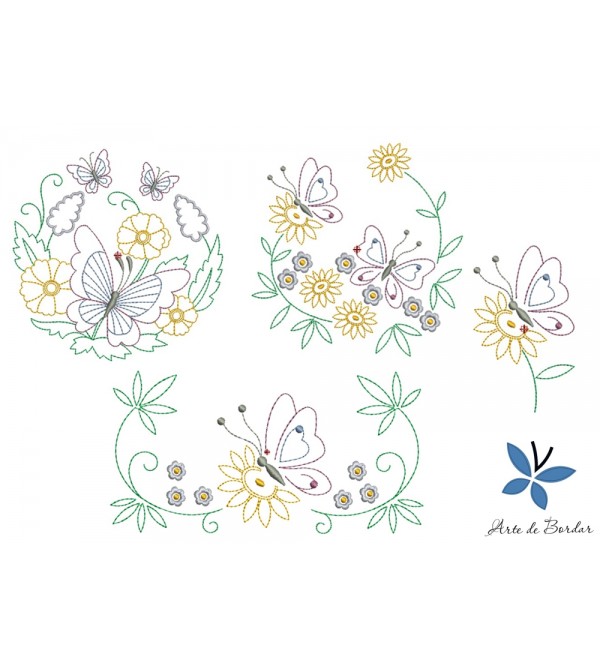 Butterflies and Flowers 016