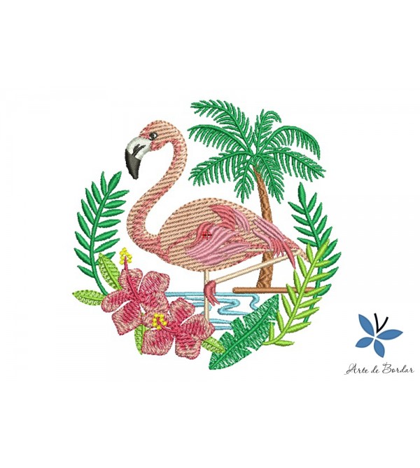 Matriz de Bordado Flamingo 003